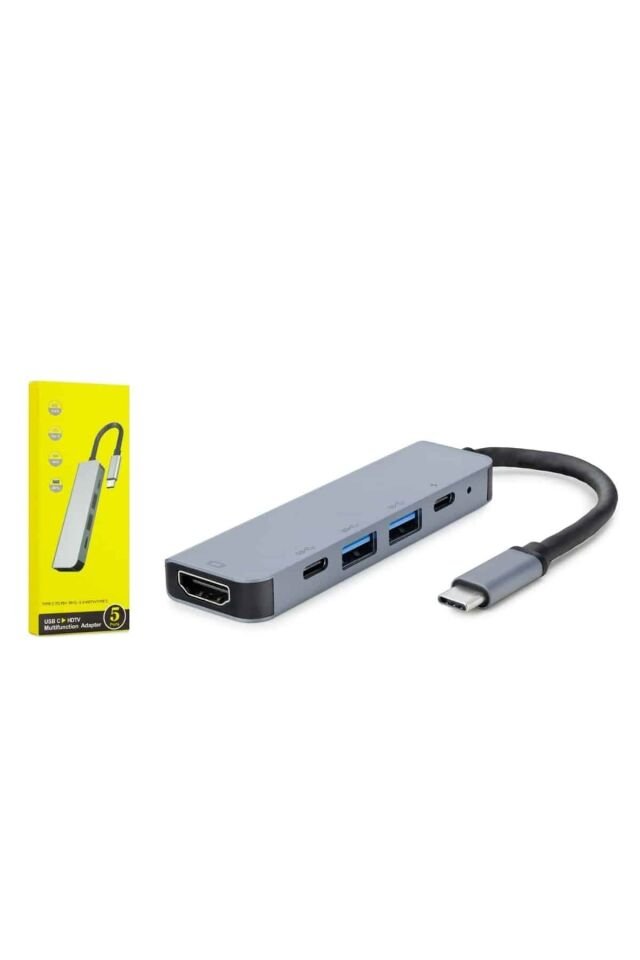 Macbook Pro/air Uyumlu USB Type-C 8 In 1 Hub Dönüştürücü Çevirici Çoklayıcı USB Hdmı Micro Sd 8 Girişli - Lisinya