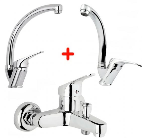Mix Banyo Bataryası Lavabo - Evye 3 Lü Avantajlı Set ( Lisinya )