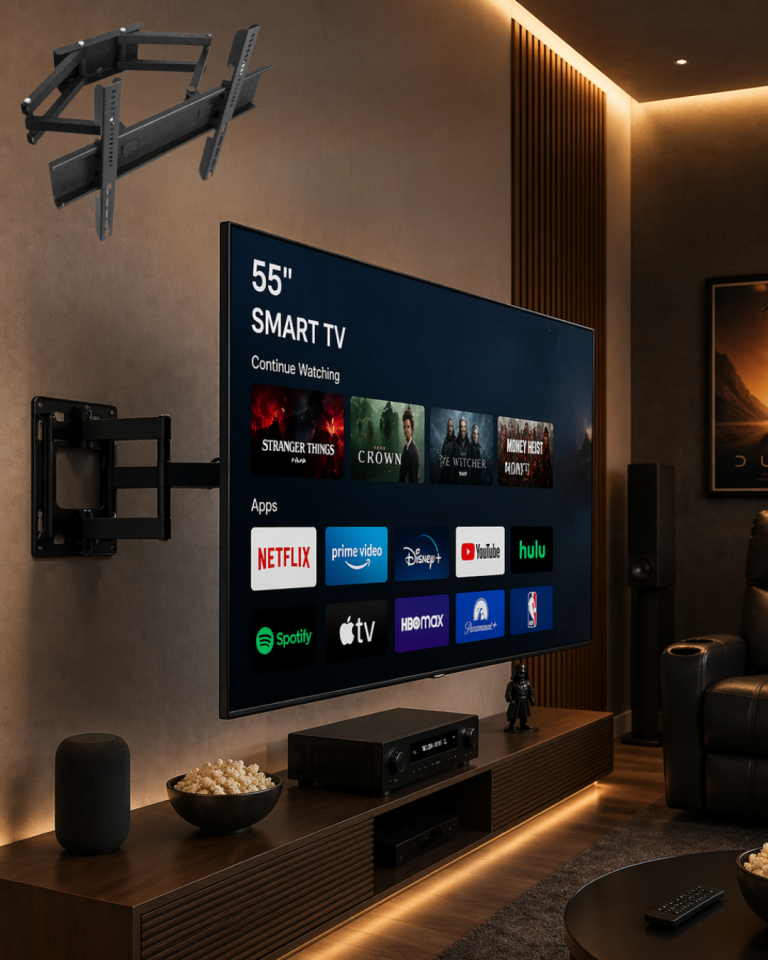 32 55 İnç Televizyon Askı Aparatı Duvara Monte Hareketli TV Tutucu - Lisinya