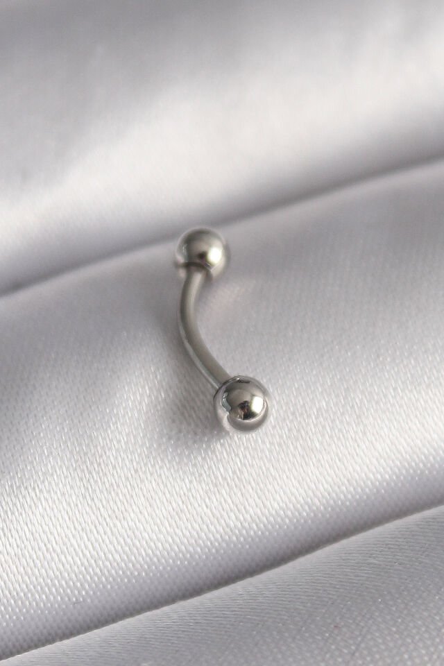 316L Çelik Gümüş Renk Topçuk Model Piercing - Lisinya
