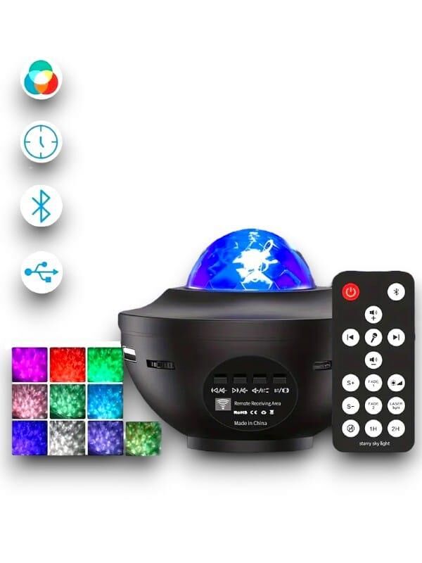 YamanHobi Bluetooth Hoparlörlü Yıldız Projektör 10 Renkli