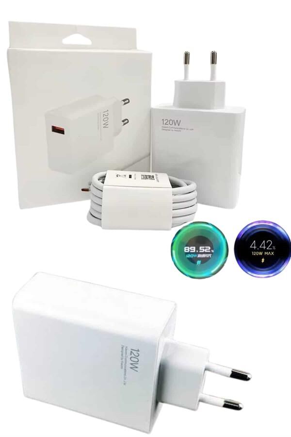 YamanHobi 120W Type-C Hızlı Şarj Adaptörü ve Kablo Seti Süper Hızlı Şarj Cihazı
