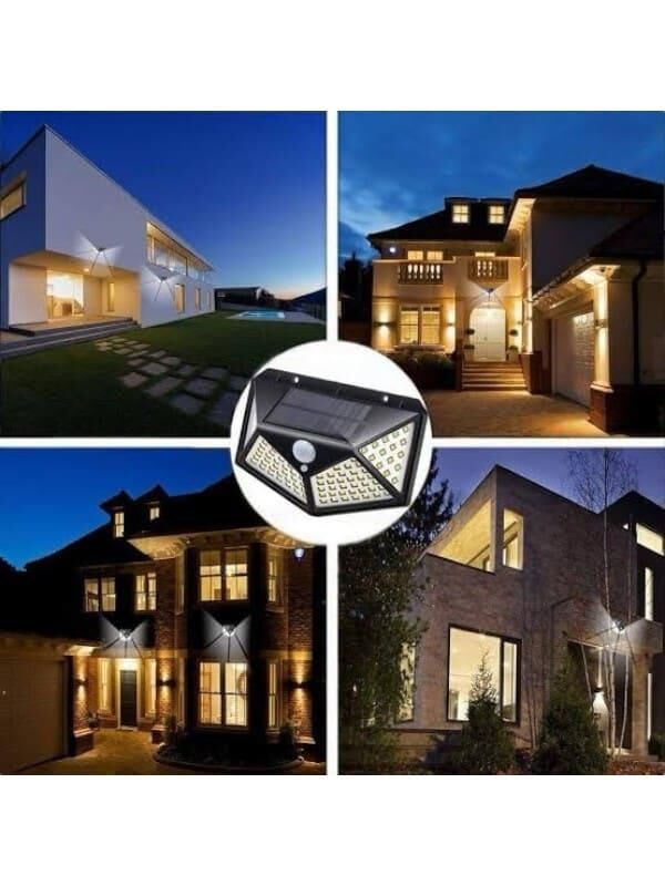 YamanHobi 100 LED Güneş Enerjili PIR Sensörlü Bahçe Lambası