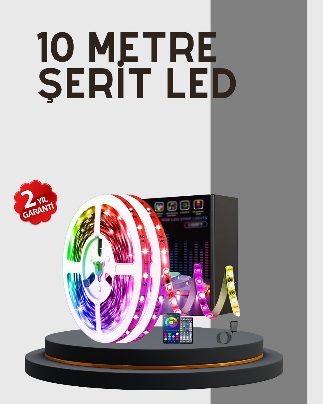 Su Geçirmez 10M Smart Şerit Led TV Arkası ve Oda Dekorasyonu İçin - Lisinya
