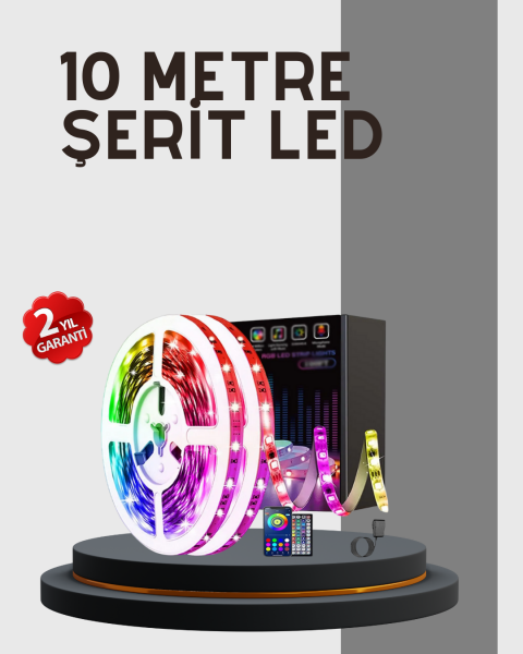 Su Geçirmez 10M Smart Şerit Led TV Arkası ve Oda Dekorasyonu İçin - Lisinya