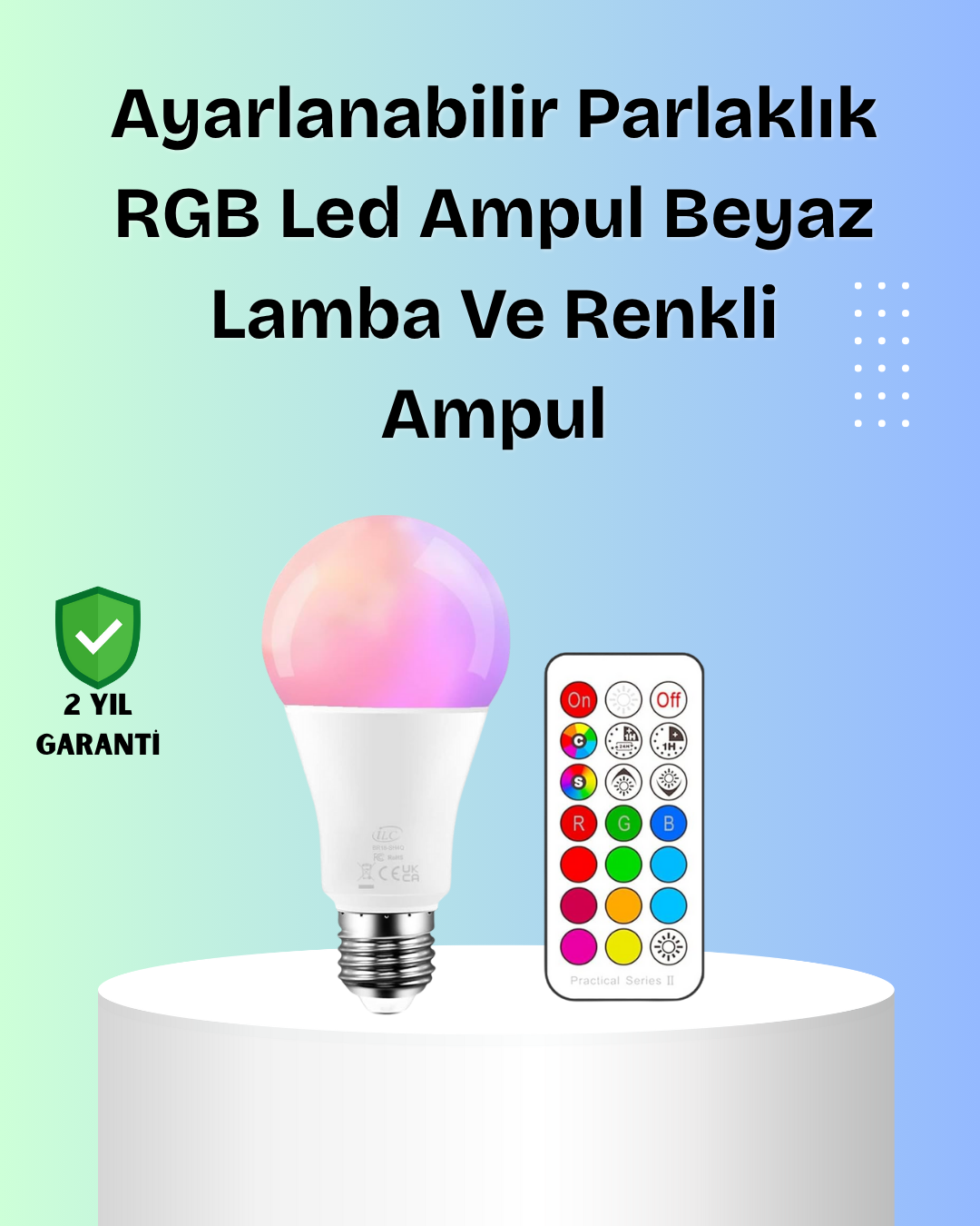 RGBW Teknolojili Akıllı LED Ampul, Zamanlayıcılı