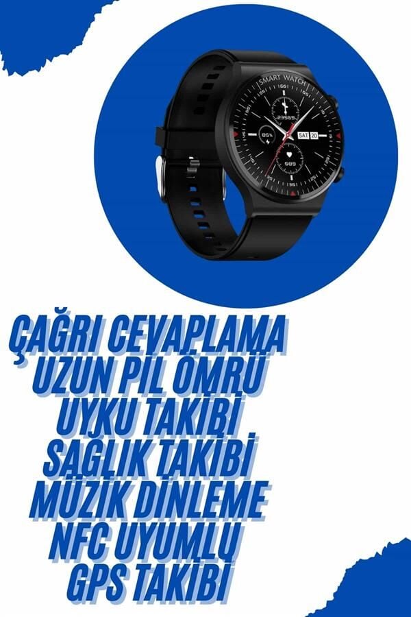 Akıllı Saat Yeni Nesil Üç Kordonlu Nabız Ölçer Çağrı Cevaplama - Lisinya