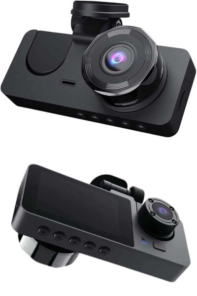 Yol Kayıt Araç Kamerası HD DVR 3 Kameralı 2.0in Ekranlı Ön İç Arka