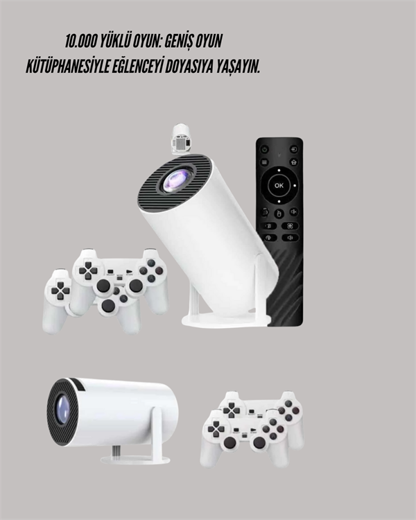 Taşınabilir Çok Fonksiyonlu Projeksiyon – Oyun, Sunum, Netflix ve Eğitim İçin - Lisinya