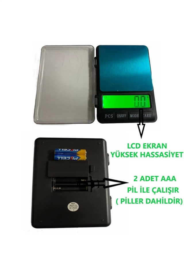 Mh-999 Pratik Dijital Hassas Mutfak Terazisi Hassas Tartı 2000 G /0.01 Gr. Hassasiyet ( Lisinya )