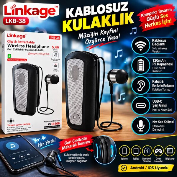 LKB-38 Makaralı Bluetooth Kulaklık - Lisinya