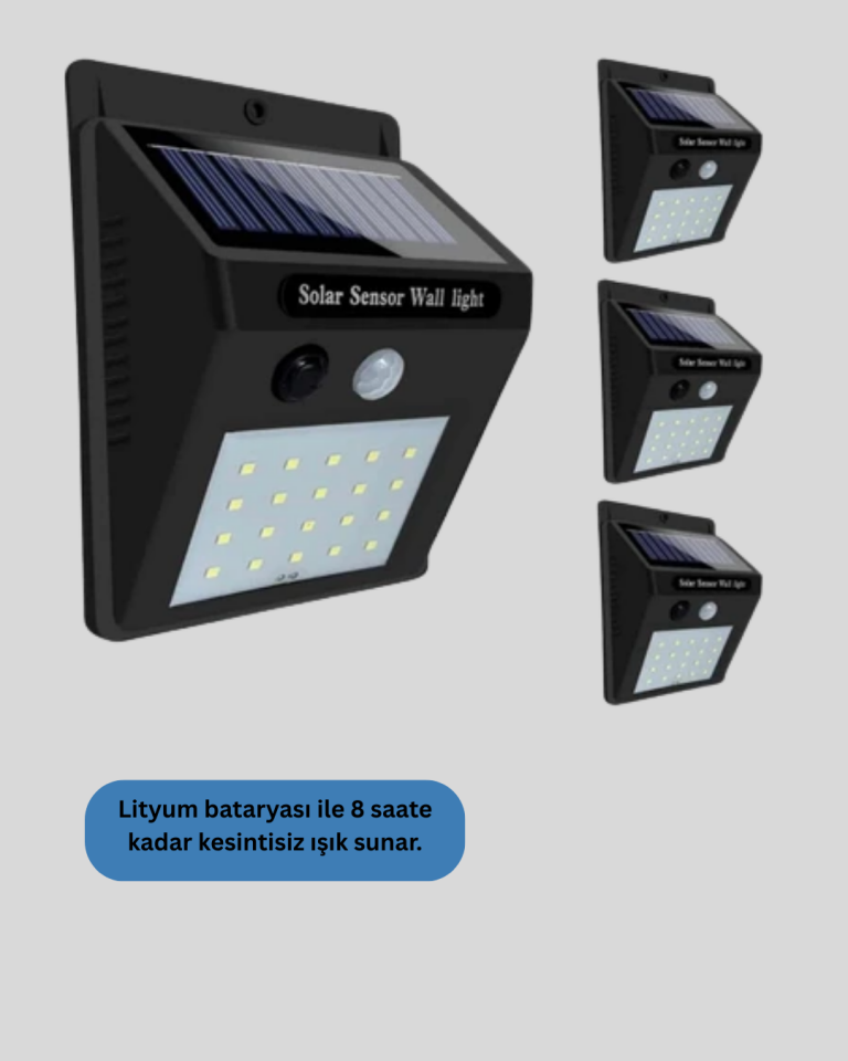 IP65 Dayanıklı Solar Enerjili Dış Cephe Aydınlatma - Lisinya