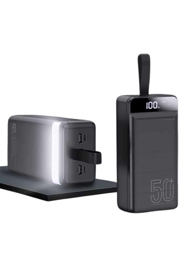 Powerbank 50.000 Mah Dijital Göstergeli Taşınabilir 4 Portlu Hızlı Powerbank - Lisinya