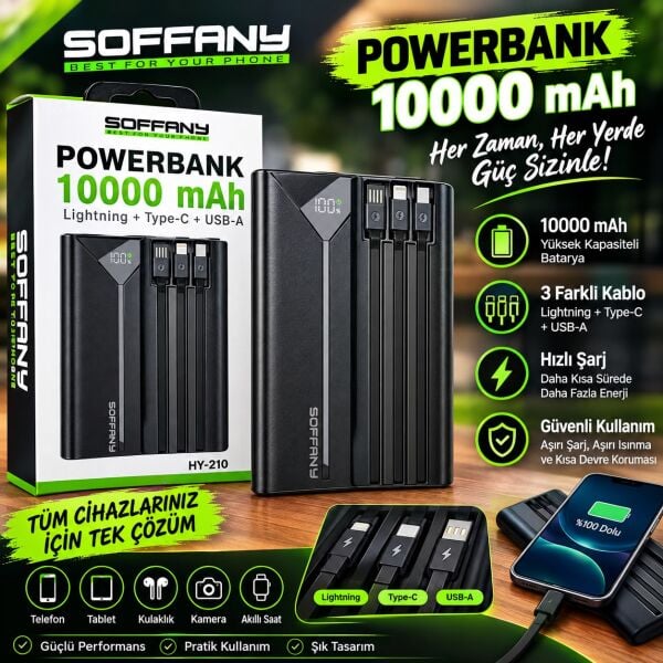 Soffany HY-210 10000 mAh Powerbank - Lisinya