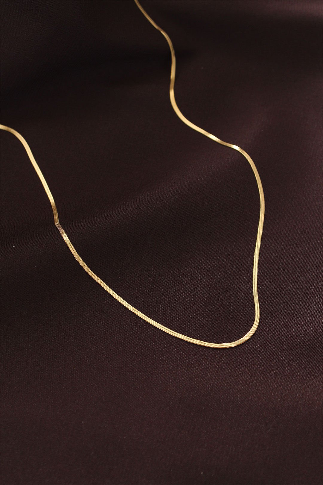 Çelik Gold Renk 60 cm İnce İtalyan Zincir Kolye - Lisinya