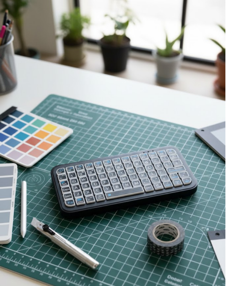 Şarjlı Kablosuz Mini RGB Klavye Uzun Pil Ömürlü - YamanHobi