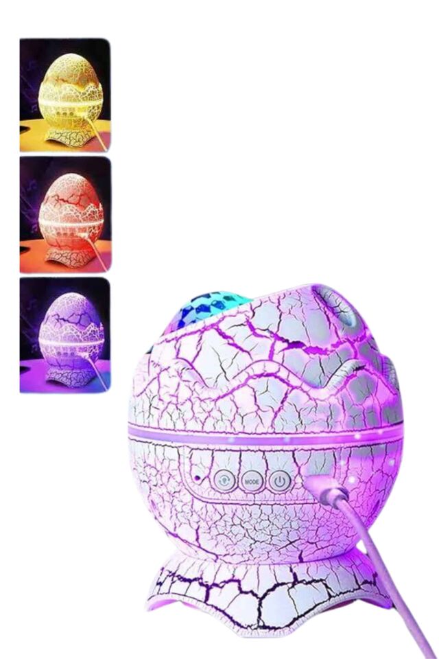 Yumurta Şeklinde Su Dalgalı Bluetooth Speaker Lamba Renkli Şarjlı - Lisinya