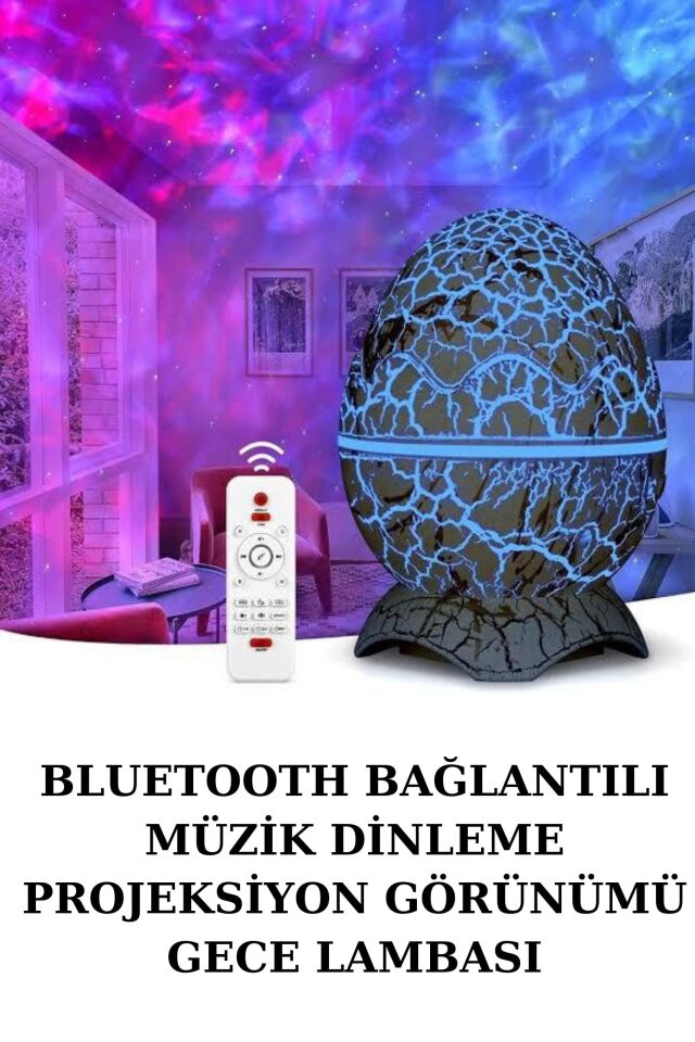 YamanHobi Dinozor Yumurtası Nebula Projektör Bluetooth Hoparlörlü