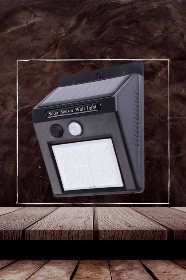 Bahçe Aydınlatma Sensörlü Güneş Enerjili Duvar Lambası 40 Led Işık - Lisinya