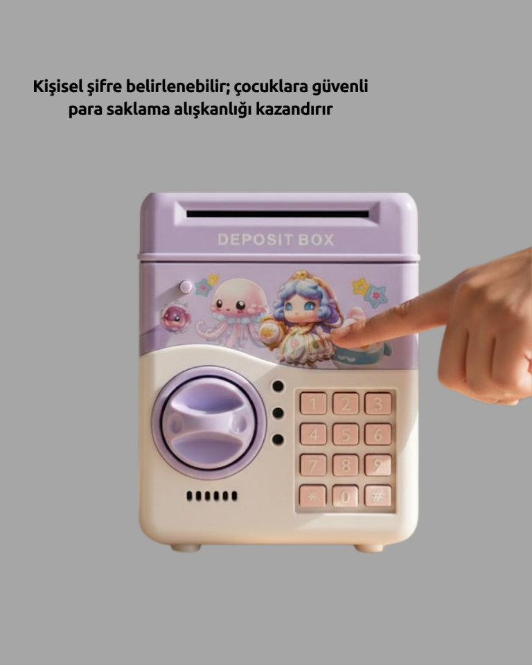 SAM51 MÜZİKLİ IŞIKLI KUMBARA MOR - Lisinya