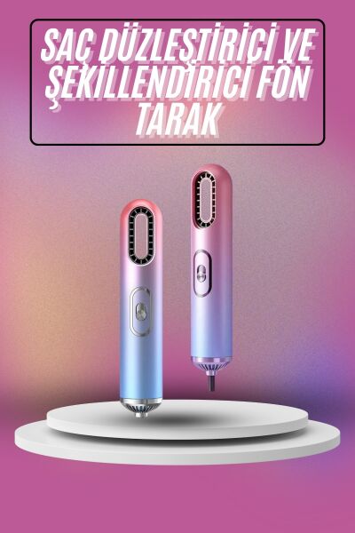Saç Kurutma Makinesi İyon Üflemeli Saç Şekillendirici 3 Başlıklı Taşınabilir