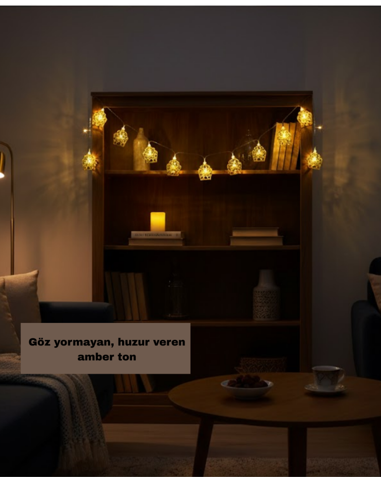 Ramazan Bayram Süslemesi İçin LED Işık Cami Figürlü Dekoratif Tasarım - Lisinya