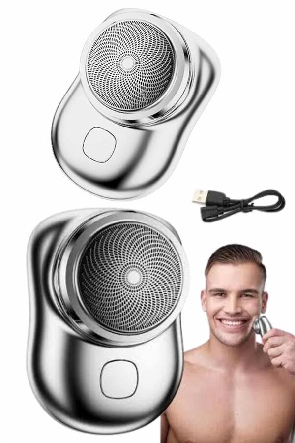 Mini Sıfır Sakal Yanak Tıraş Makinesi USB Şarjlı Sıfır Sakal Taşınabilir Korumalı - Lisinya