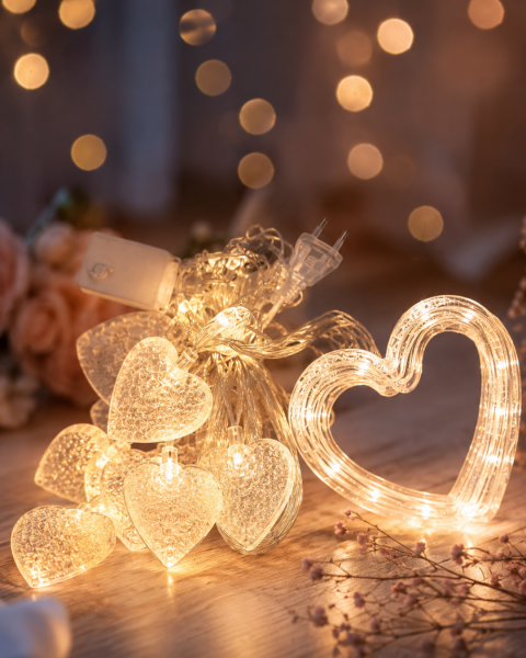 LED Kalp Neon Lamba Dekoratif Romantik Gece ve Ortam Işığı - Lisinya