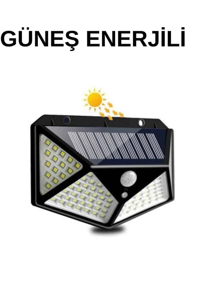 YamanHobi 100 LED Solar Hareket Sensörlü Bahçe Lambası