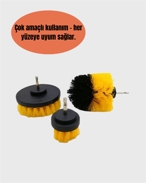 Derinlemesine Temizlik İçin Dayanıklı Kıllı Matkap Fırçası Başlığı - Lisinya