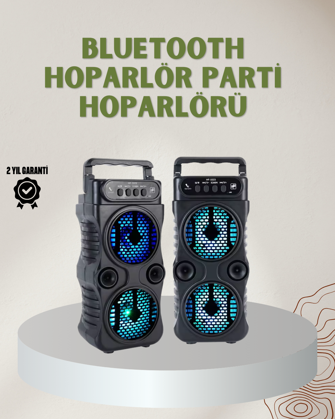 YamanHobi 1200 mAh LED Bluetooth Hoparlör FM Radyolu