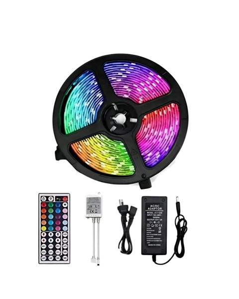 RGB LED Strip 5 Metre Kumandalı 5050 Şerit Led Dekorasyon Işığı - Lisinya