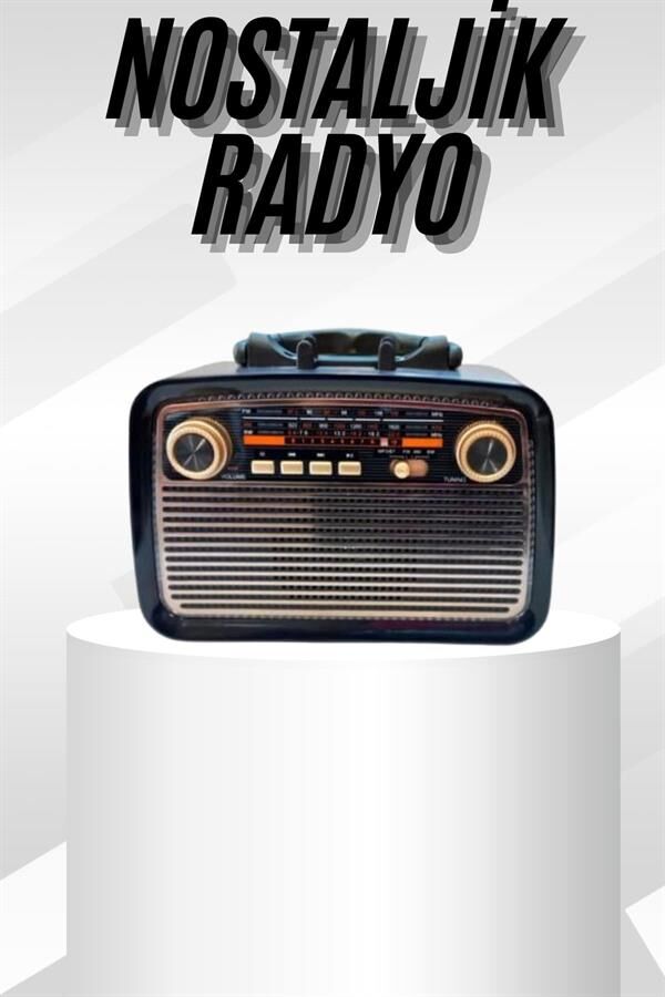 Müzik Kutusu Bluetooth Bağlantılı El Fenerli Nostaljik Tasarım Radyo - Lisinya