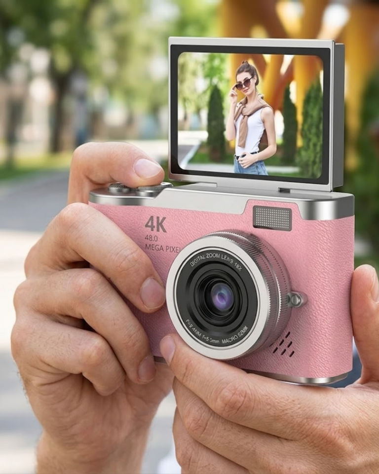 YamanHobi 48 MP Dijital Kamera Flip Ekranlı 18X Zoom Full HD Vlog Fotoğraf Makinesi