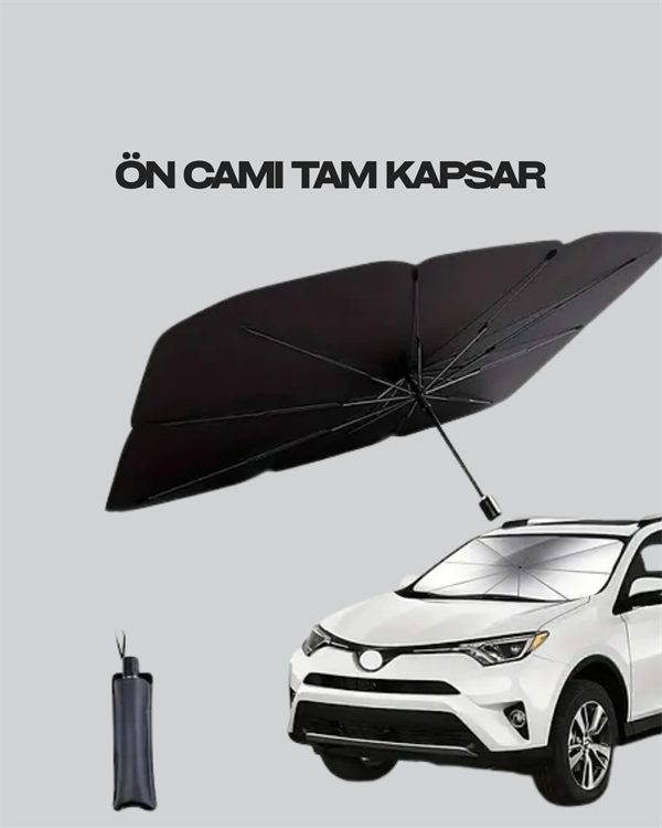 Yüksek Kaliteli Cam Elyaf İskeletli Araba Şemsiyesi – Tüm Araçlara Uygun - Lisinya