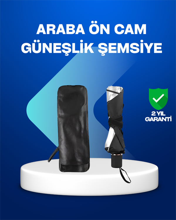 Yüksek Kaliteli Cam Elyaf İskeletli Araba Şemsiyesi – Tüm Araçlara Uygun - Lisinya