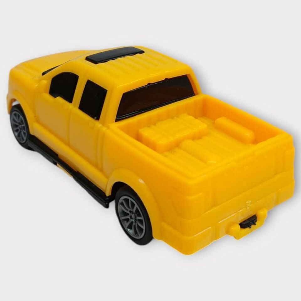 Çek Bırak Arabalar 10 Cm - Sarı Pick-Up (Lisinya)
