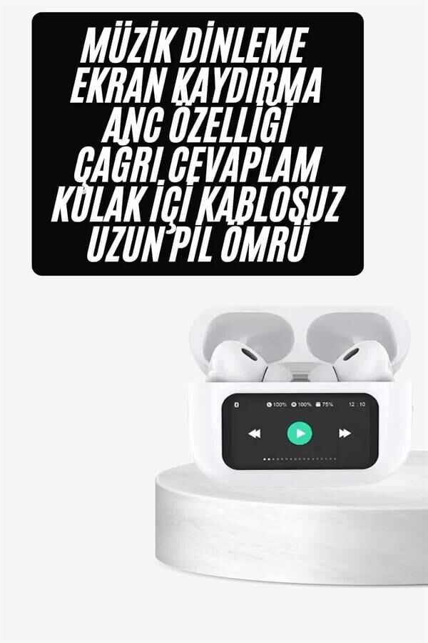 Dokunmatik Ekranlı ANC/ENC Yeni Nesil Pro Bluetooth Kulaklık Dokunmatik Ekran - Lisinya