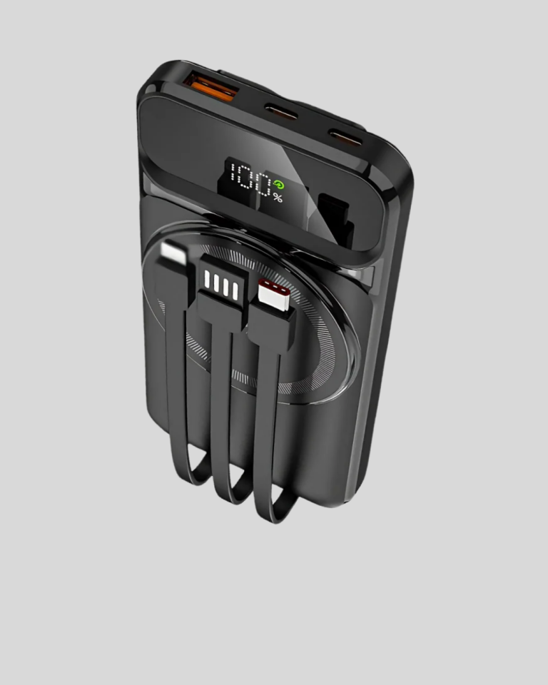 YamanHobi 10000 mAh MagSafe Uyumlu Powerbank PD20W 15W Kablosuz Siyah