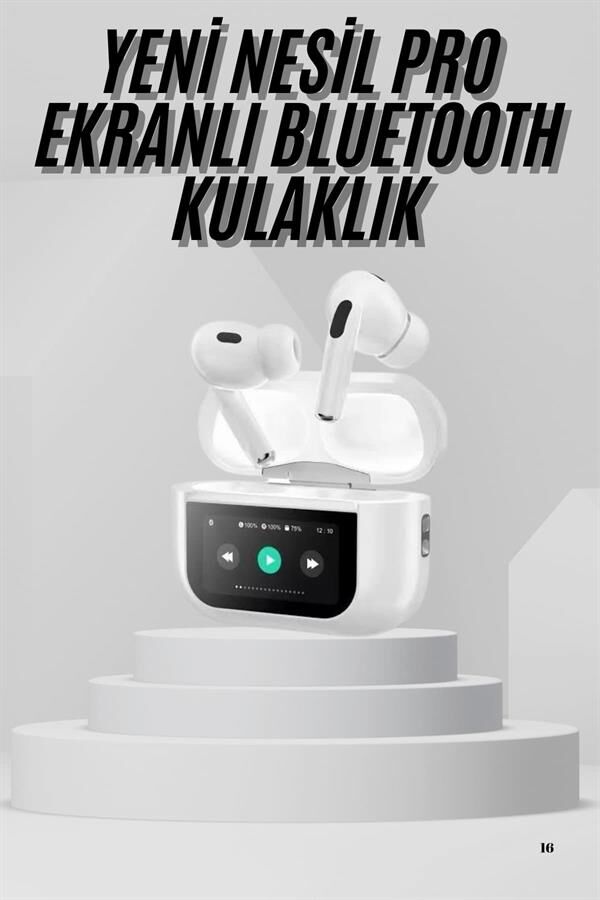 Dokunmatik Ekranlı Air Pro 2 ANC Kulaklık Kablosuz Çok Fonksiyonlu - Lisinya