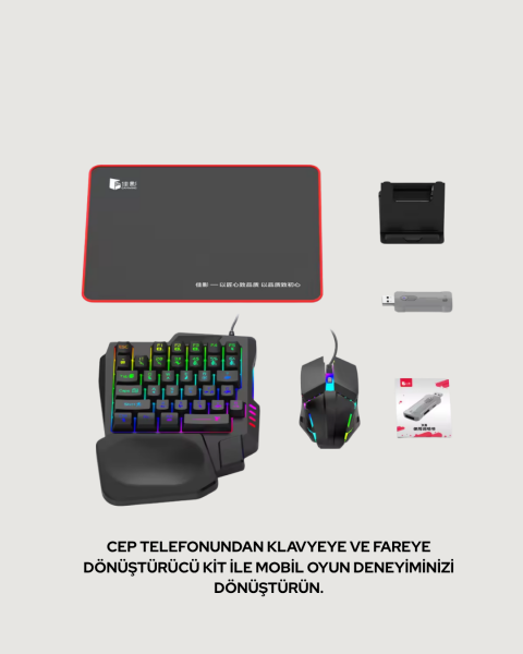 Tak-Çalıştır Mobil Oyun Seti – X8 Pro Teknolojili Klavye Mouse Kombo