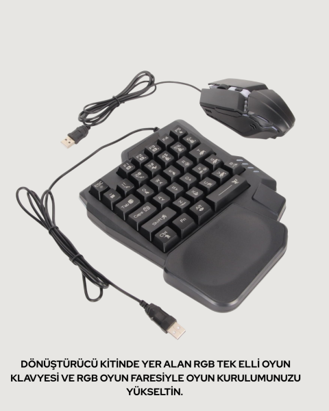 Tak-Çalıştır Mobil Oyun Seti – X8 Pro Teknolojili Klavye Mouse Kombo