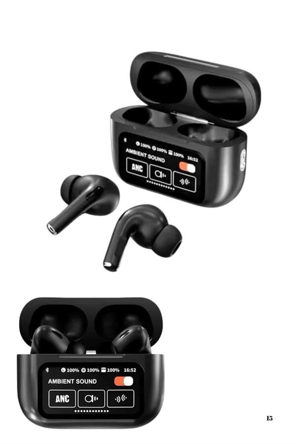 Kulak İçi Bluetooth Kulaklık Ekranlı Müzik Dinleme Çağrı Cevaplama Siyah Yamanhobi
