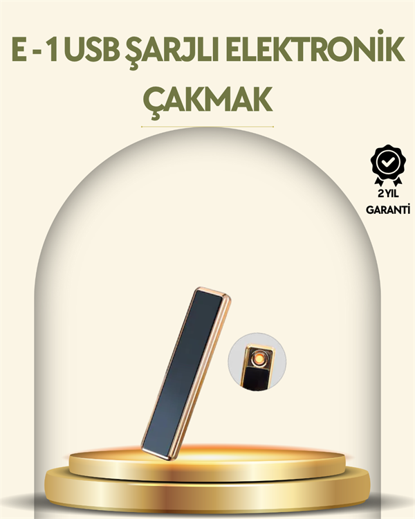 USB Şarjlı Alevsiz Elektronik Çakmak – Rüzgara Dayanıklı, Gazsız, Güvenli Kullanım - Lisinya