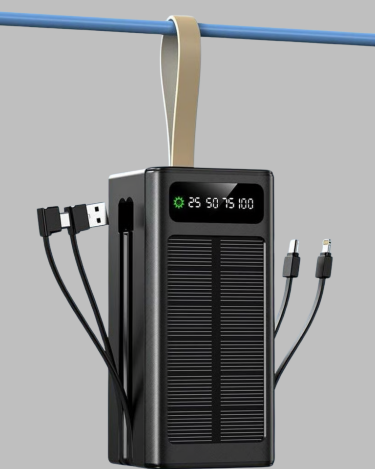 YamanHobi Güneş Panelli Powerbank Dijital Göstergeli LED Işıklı