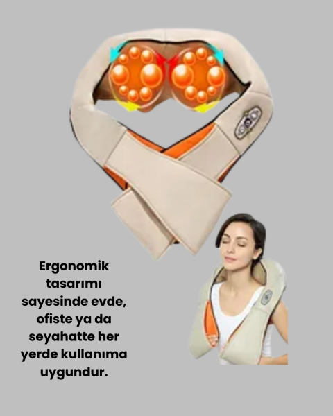 Isıtma Fonksiyonlu Ovmalı Boyun Omuz ve Vücut Masaj Cihazı Rahatlatıcı - Lisinya