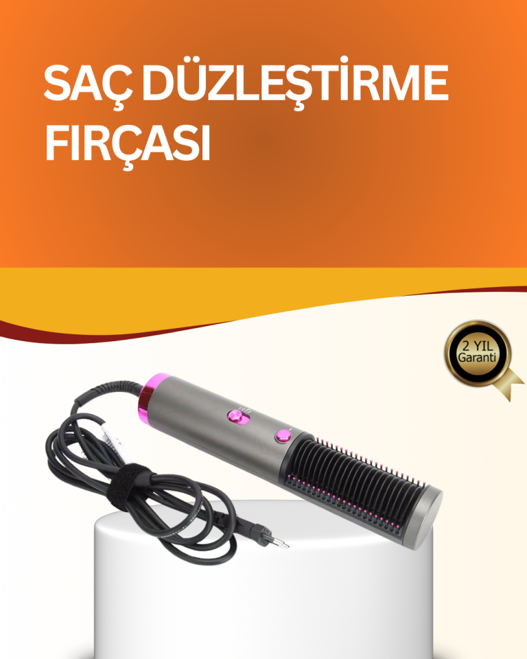 Çok Yönlü Kullanıma Uygun Saç Kurutma ve Düzleştirme Fırçası - Lisinya