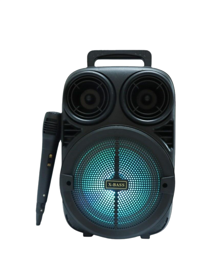 RGB Işıklı Bluetooth Karaoke Hoparlör Mikrofonlu USB TF Kart Destekli Taşınabilir Speaker - Lisinya