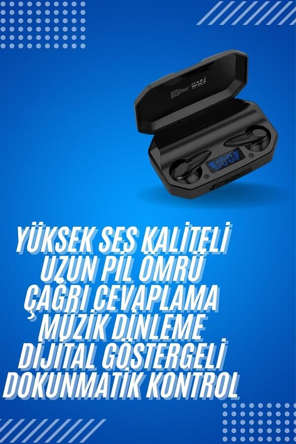 Rgb Işıklı Çift Mikrofonlu Siyah Profesyonel Oyuncu Kulaklığı Kablosuz Kulakiçi - Lisinya