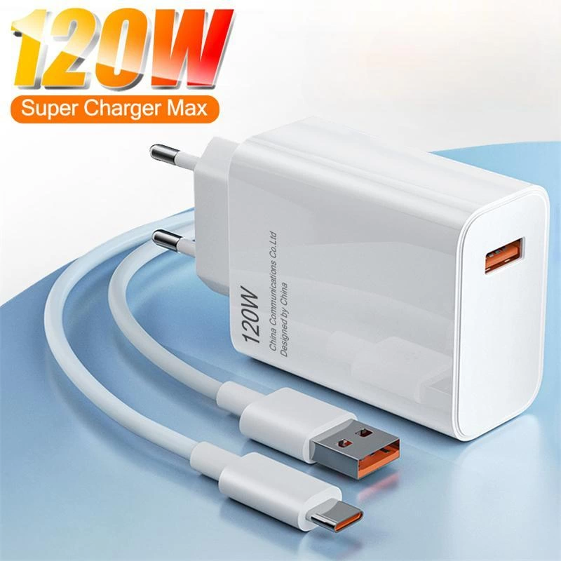 YamanHobi 120W Turbo Hızlı Şarj Adaptörü Saniye Göstergeli Şarj Aleti ve Kablo Seti
